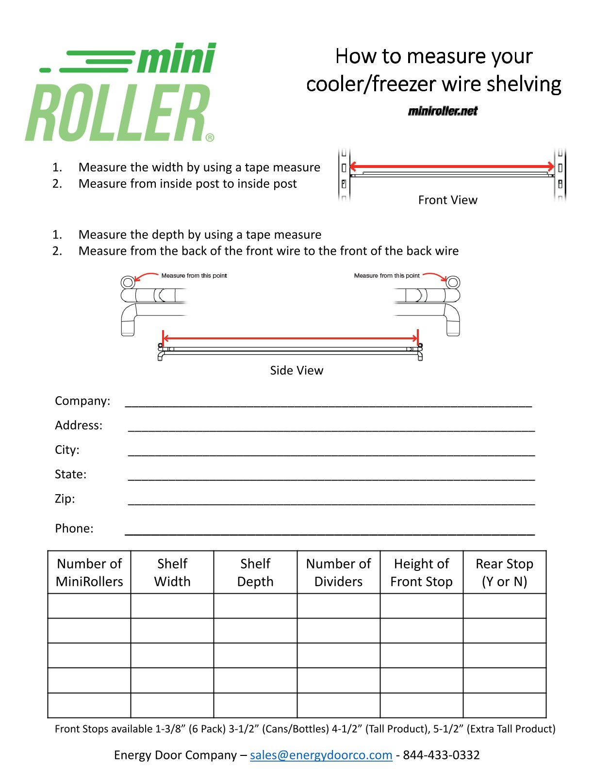 Miniroller How To Measure Fillable